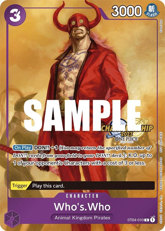 Image for Who's.Who (CS 2023 Celebration Pack) - One Piece Card Game