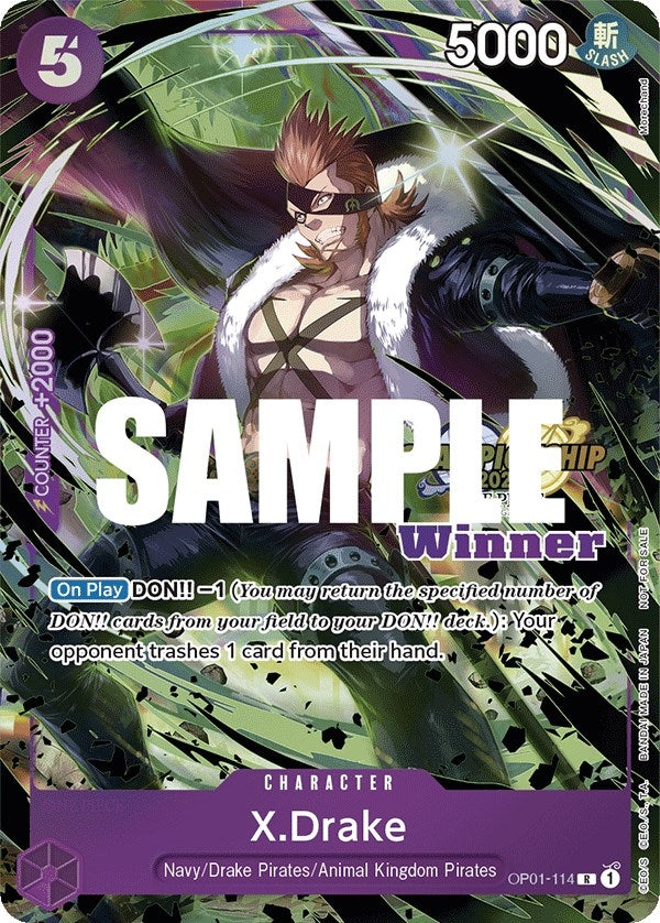 Image for X.Drake (CS 2023 Top Players Pack) [Winner] - One Piece Card Game
