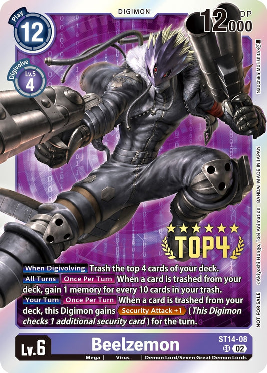 Image for Beelzemon (Digimon 3-On-3 Top 4) - Digimon Card Game