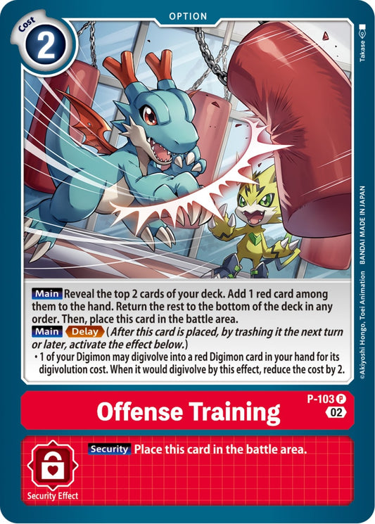 Image for Offense Training - P-103 (Blast Ace Box Topper) - Digimon Card Game