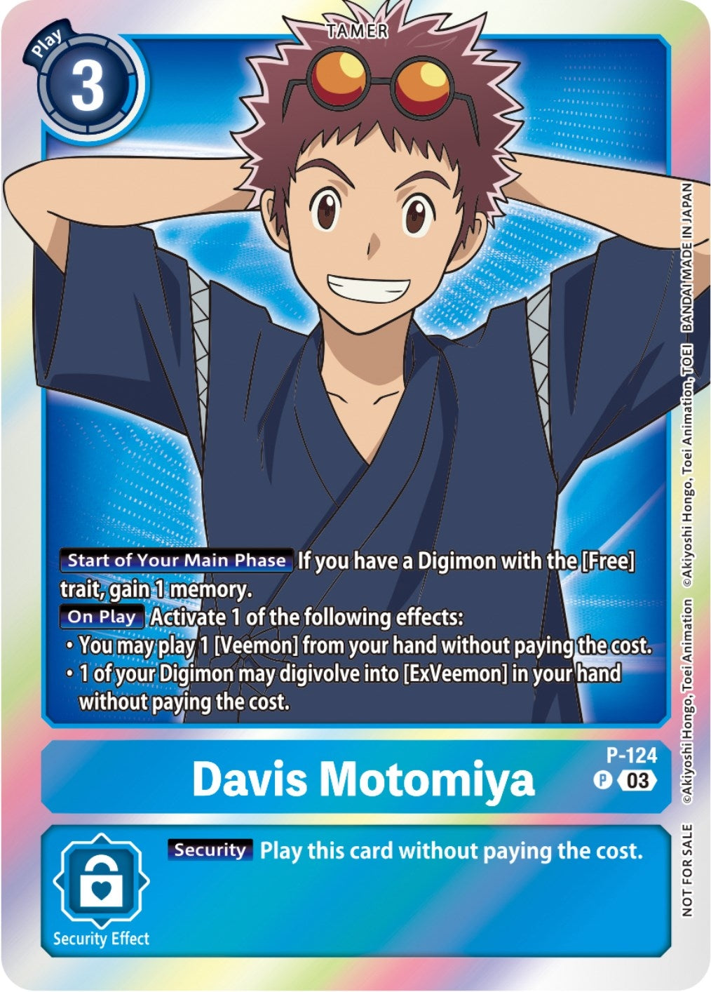 Image for Davis Motomiya - P-124 (Tamer Party Pack -The Beginning- Ver. 2.0) - Digimon Card Game