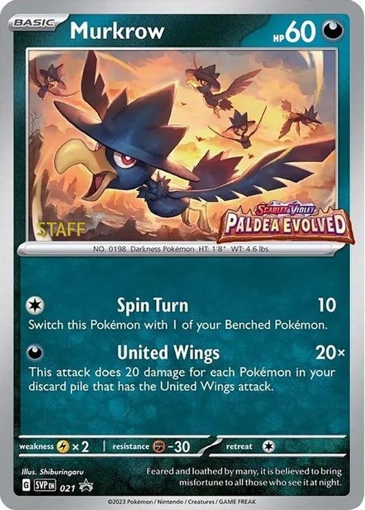 Image for Murkrow - 021 (Prerelease) [Staff] - Pokemon