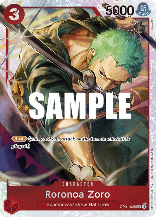 Image for Roronoa Zoro - OP01-025 (Ultra Deck: The Three Captains) - One Piece Card Game