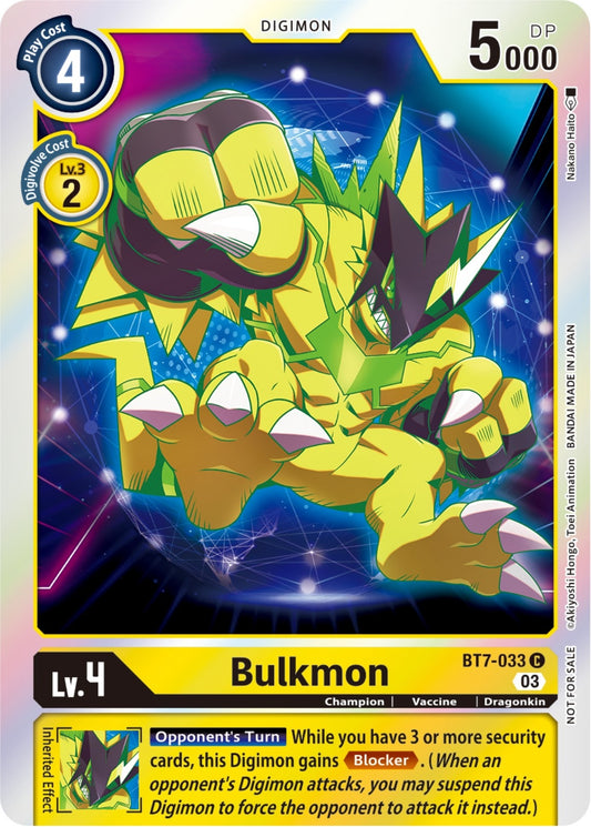 Image for Bulkmon (Official Tournament Pack Vol.11) - Digimon Card Game