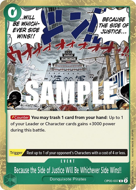 Image for Because the Side of Justice Will Be Whichever Side Wins!! - One Piece Card Game