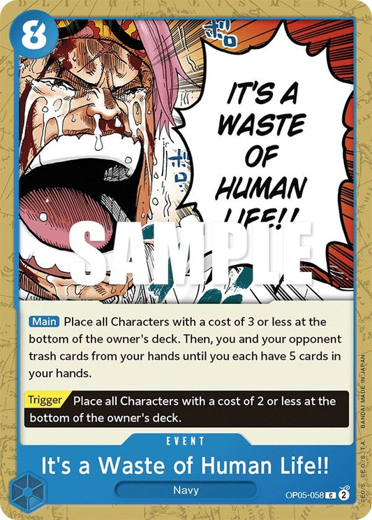 Image for It's a Waste of Human Life!! - One Piece Card Game