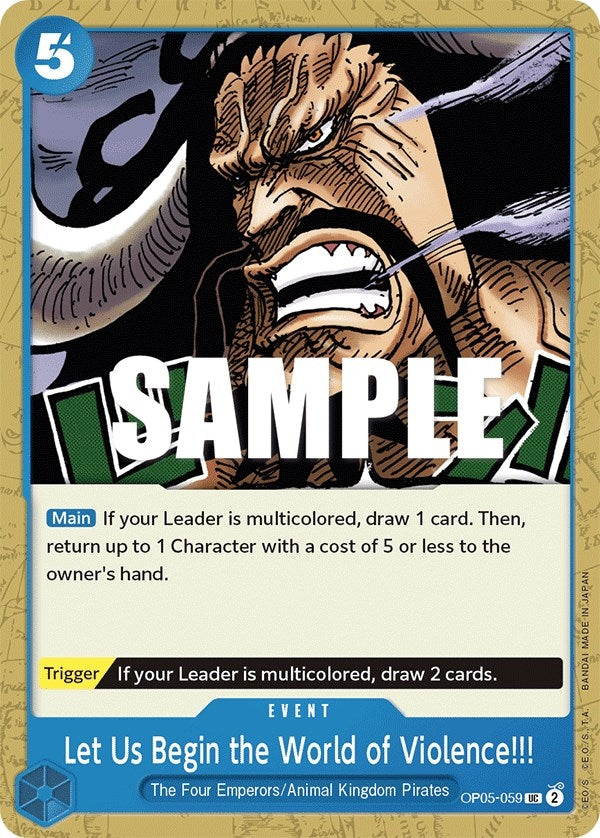 Image for Let Us Begin the World of Violence!! - One Piece Card Game
