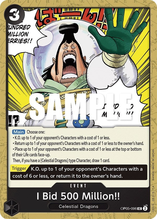 Image for I Bid 500 Million!! - One Piece Card Game