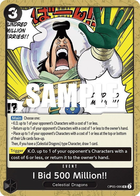 Image for I Bid 500 Million!! - One Piece Card Game