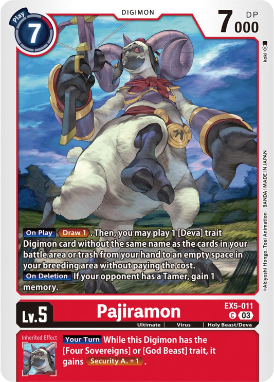 Image for Pajiramon - Digimon Card Game
