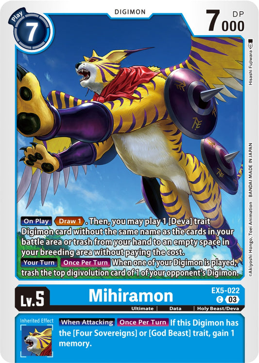 Image for Mihiramon - Digimon Card Game