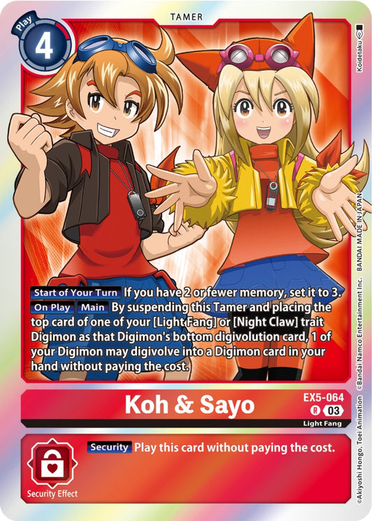 Image for Koh & Sayo - Digimon Card Game