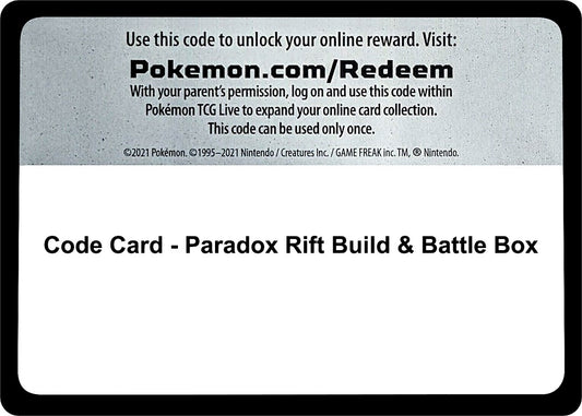 Image for Code Card - Paradox Rift Build & Battle Box - Pokemon