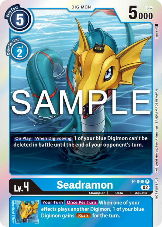 Image for Seadramon - P-098 (Limited Card Pack Ver.2) - Digimon Card Game