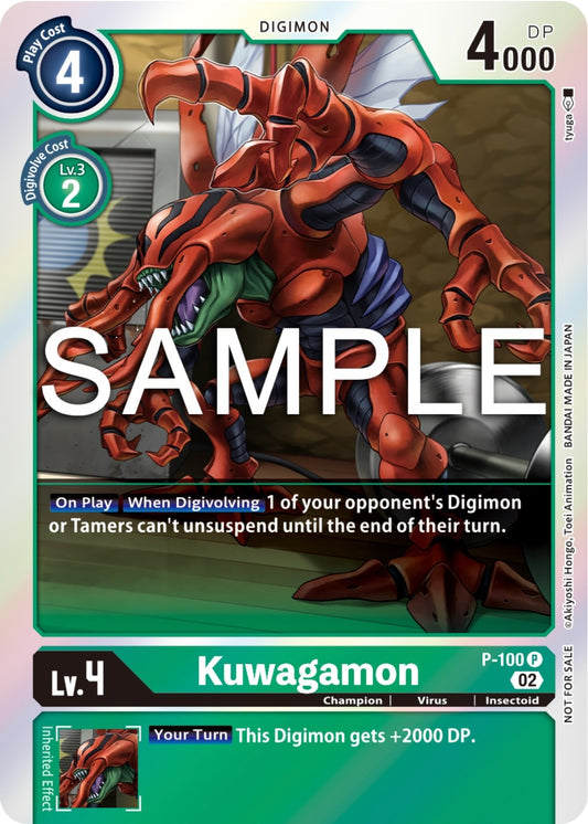 Image for Kuwagamon - P-100 (Limited Card Pack Ver.2) - Digimon Card Game
