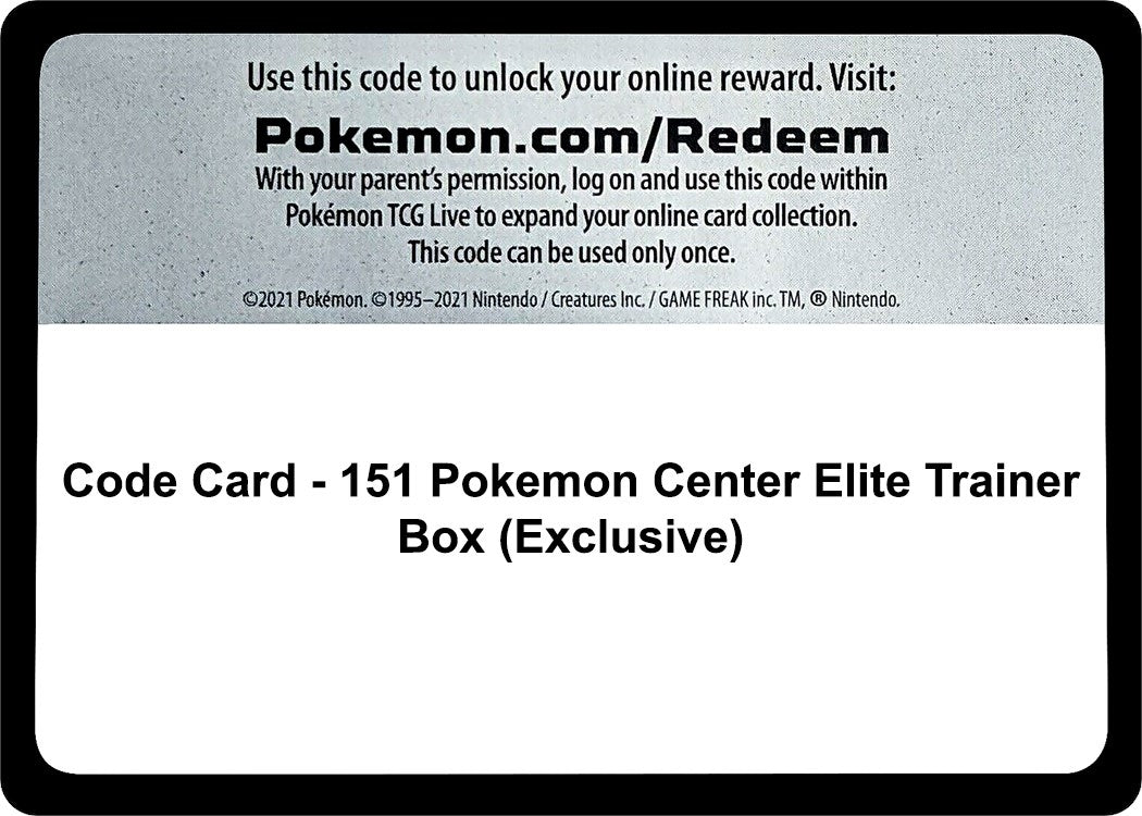 Image for Code Card - 151 Pokemon Center Elite Trainer Box (Exclusive) - Pokemon