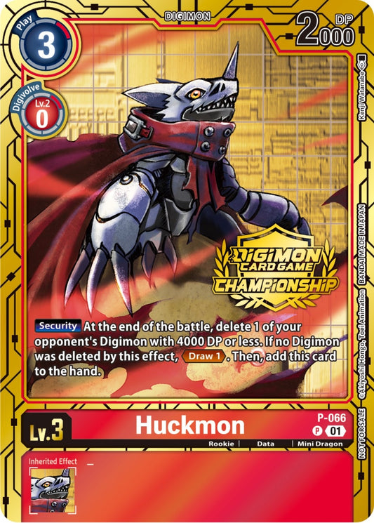 Image for Huckmon - P-066 (Championship 2023 Gold Card Set) - Digimon Card Game