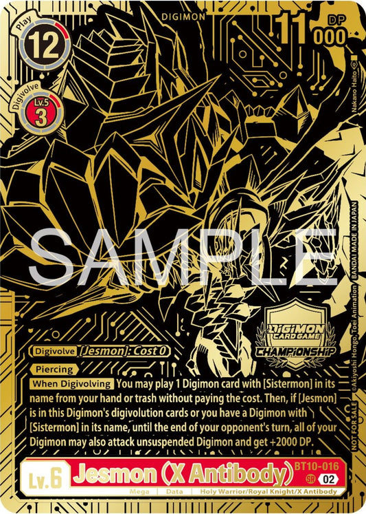 Image for Jesmon (X Antibody) (2023 Championship Finals 1st Place) - Digimon Card Game