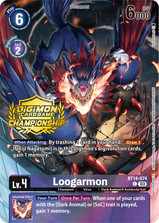 Image for Loogarmon (Championship 2023 Tamers Pack) - Digimon Card Game