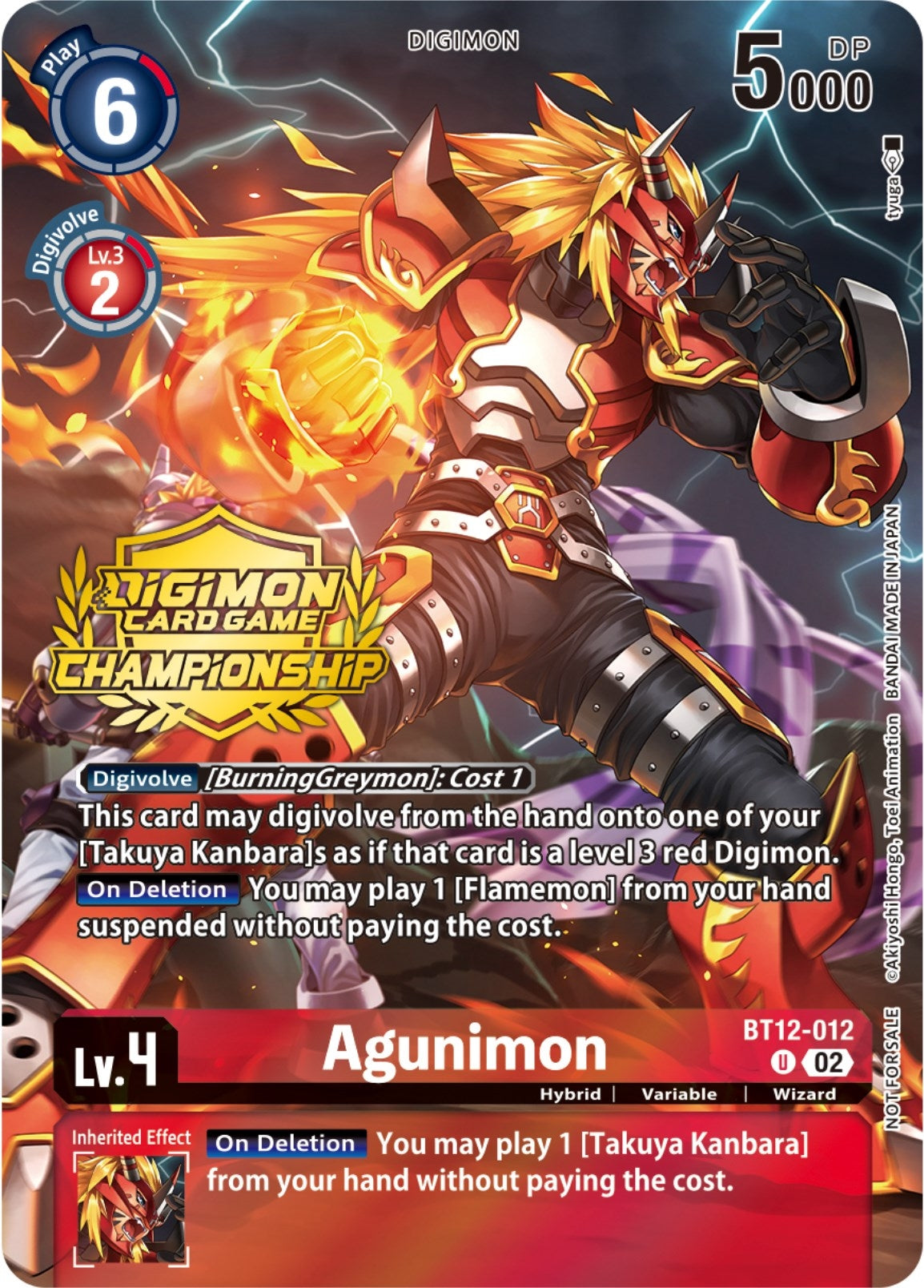 Image for Agunimon (Championship 2023 Tamers Pack) - Digimon Card Game