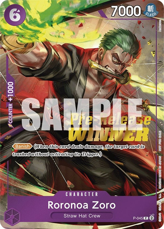 Image for Roronoa Zoro (OP-06 Pre-Release Tournament) [Winner] - One Piece Card Game