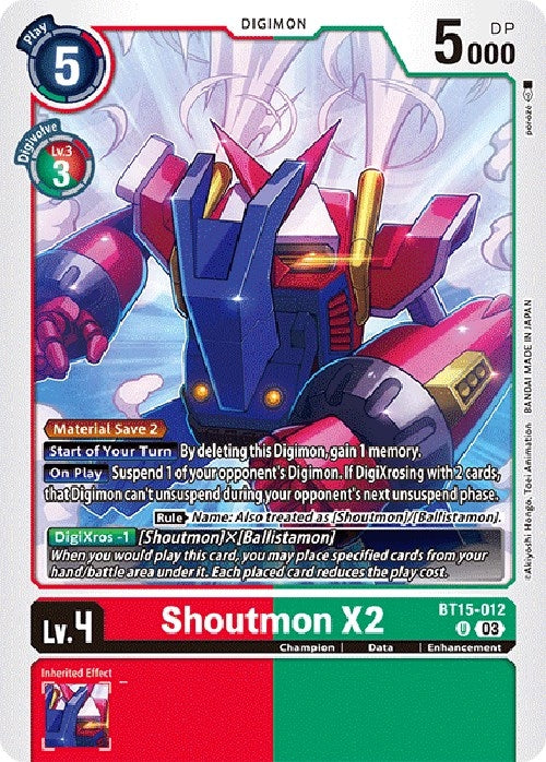 Image for Shoutmon X2 - Digimon Card Game