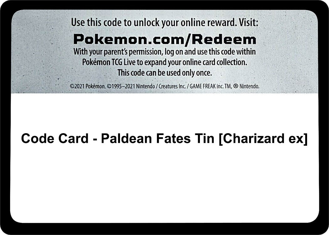 Image for Code Card - Paldean Fates Tin [Charizard ex] - Pokemon