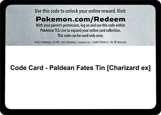 Image for Code Card - Paldean Fates Tin [Charizard ex] - Pokemon