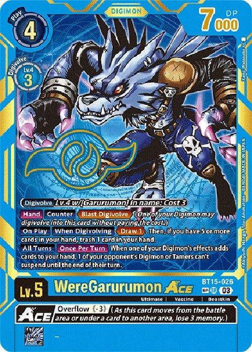 Image for WereGarurumon ACE (Special Rare) - Digimon Card Game