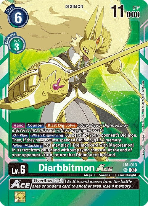 Image for Diarbbitmon ACE (English Exclusive) - Digimon Card Game