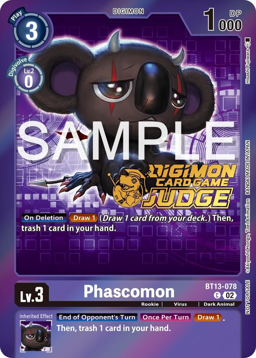 Image for Phascomon (Judge Pack 5) - Digimon Card Game