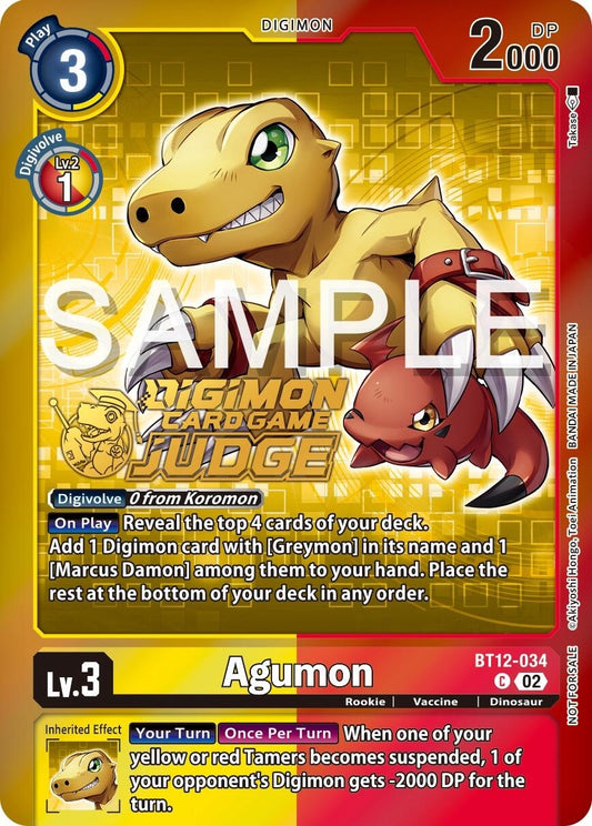 Image for Agumon - BT12-034 (Judge Pack 5) - Digimon Card Game