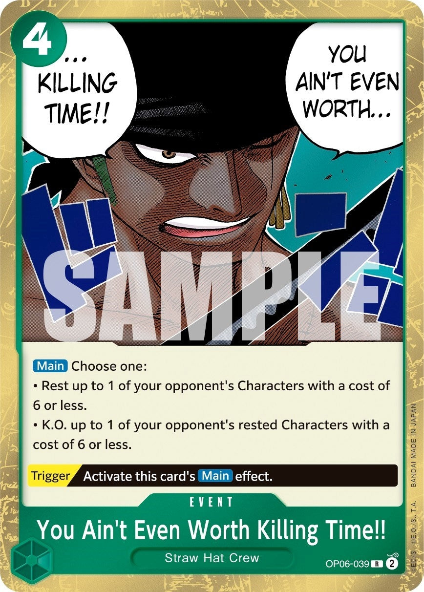 Image for You Ain't Even Worth Killing Time!! - One Piece Card Game