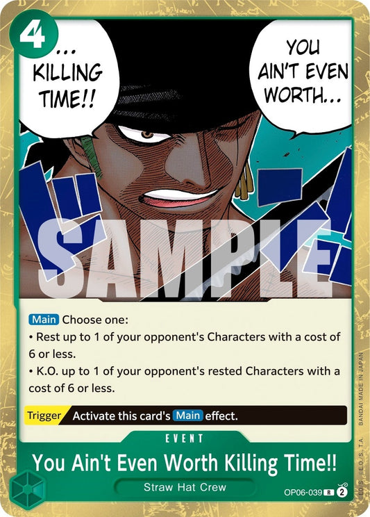 Image for You Ain't Even Worth Killing Time!! - One Piece Card Game