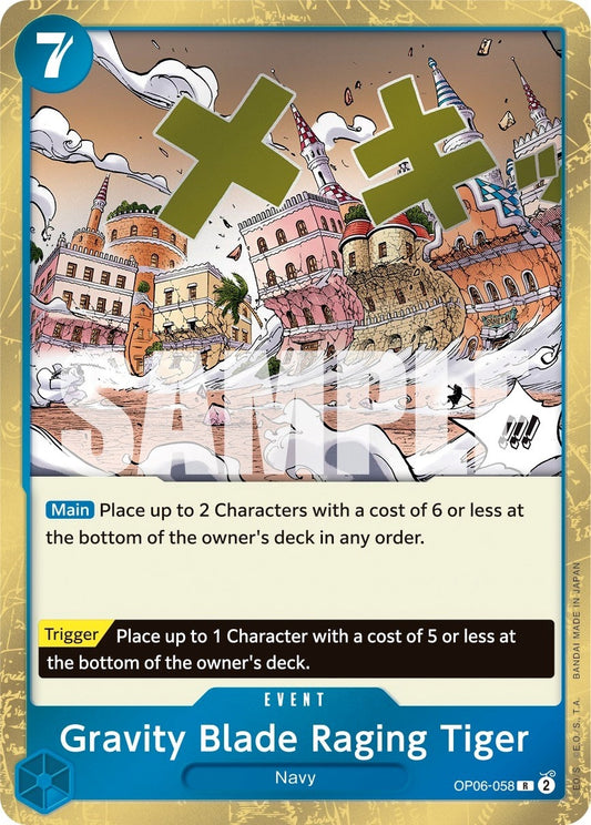 Image for Gravity Blade Raging Tiger - One Piece Card Game