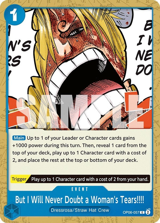 Image for But I Will Never Doubt a Woman's Tears!!!! - One Piece Card Game