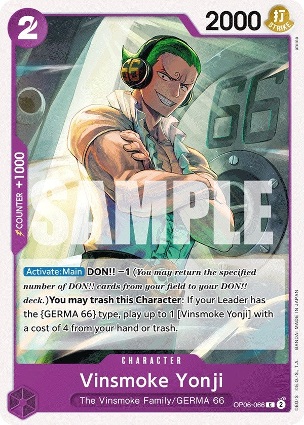 Image for Vinsmoke Yonji (066) - One Piece Card Game