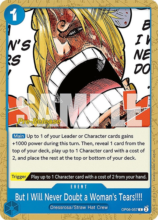 Image for But I Will Never Doubt a Woman's Tears!!!! - One Piece Card Game