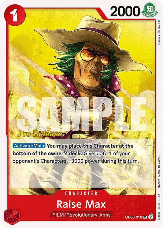Image for Raise Max - One Piece Card Game