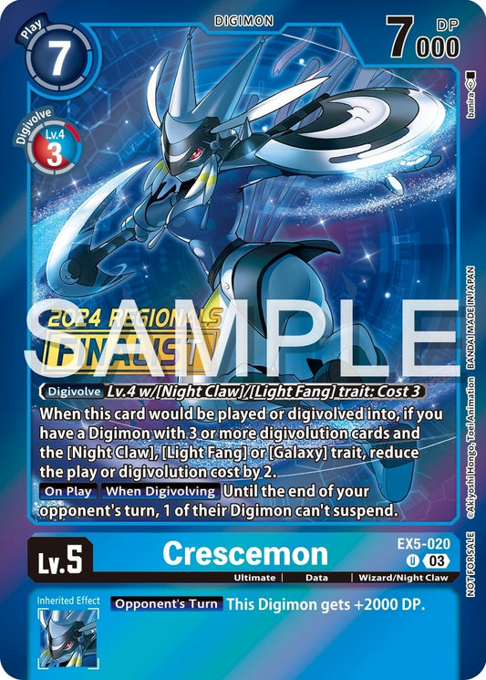 Image for Crescemon (2024 Regionals Finalist) - Digimon Card Game
