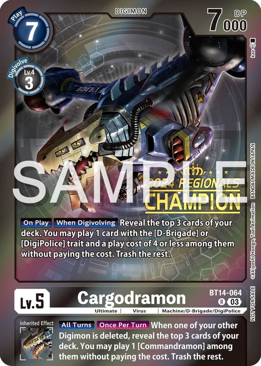 Image for Cargodramon (2024 Regionals Champion) - Digimon Card Game