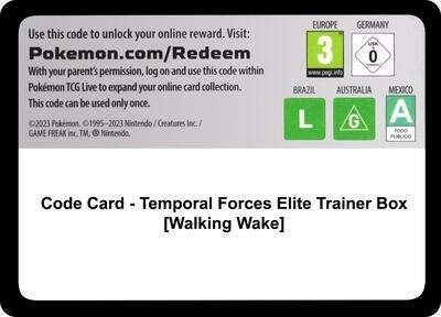Image for Code Card - Temporal Forces Elite Trainer Box [Walking Wake] - Pokemon
