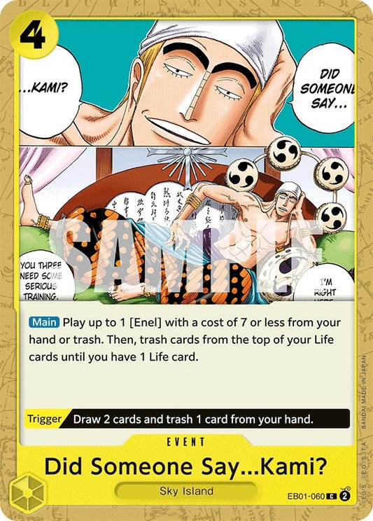 Image for Did Someone Say...Kami? - One Piece Card Game
