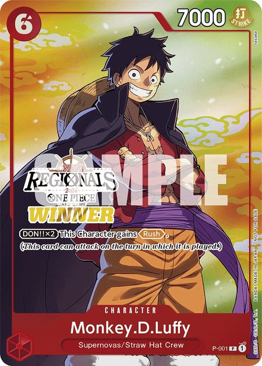 Image for Monkey.D.Luffy (001) (Online Regional 2024 Vol. 2) [Winner] - One Piece Card Game