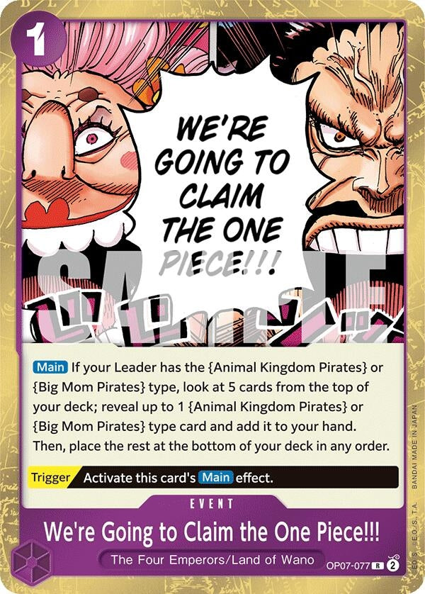 Image for We're Going to Claim the One Piece!!! - One Piece Card Game