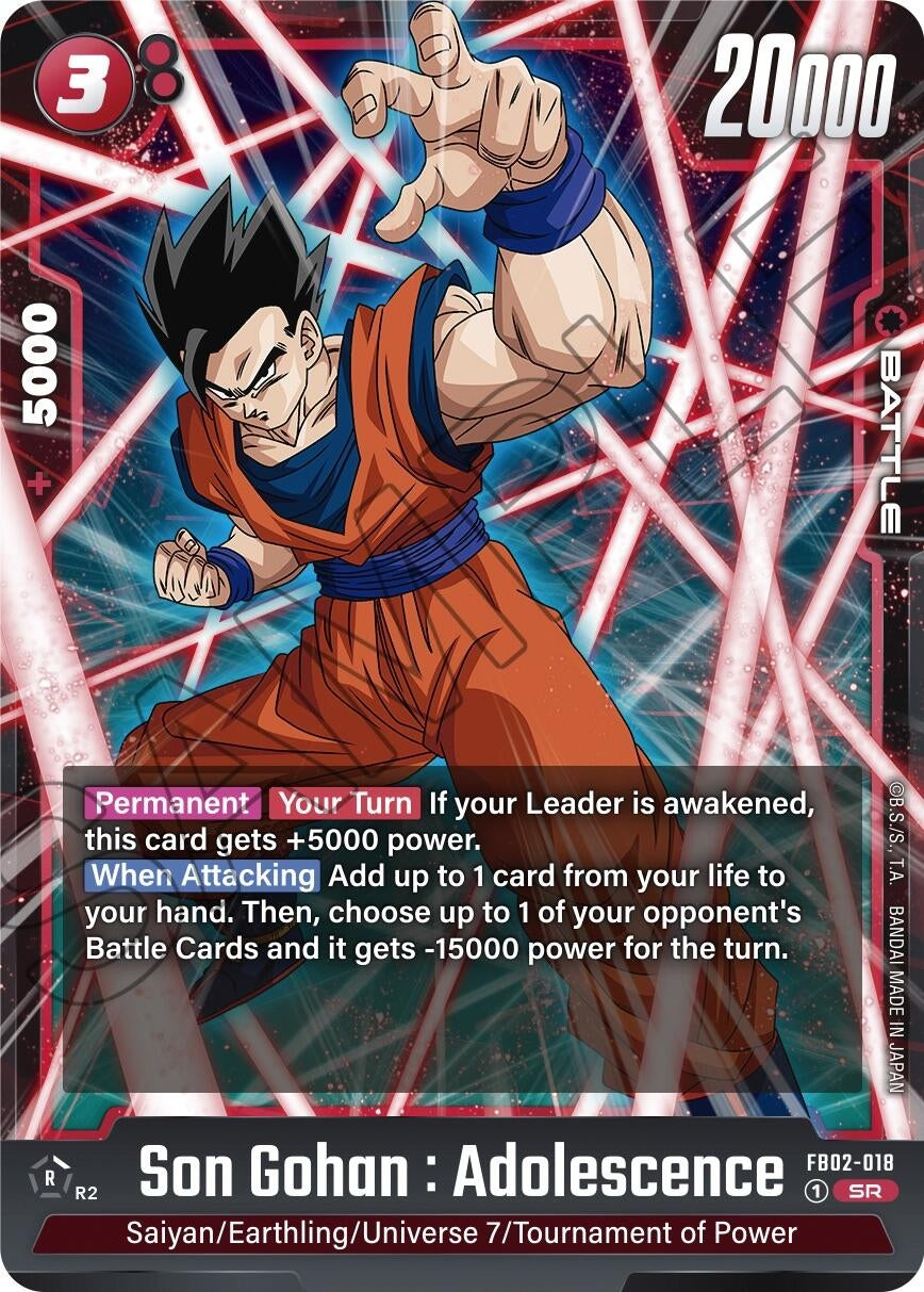 Image for Son Gohan : Adolescence - FB02-018 - Dragon Ball Super: Fusion World