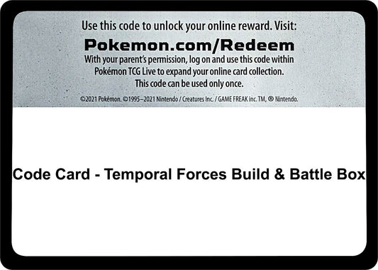 Image for Code Card - Temporal Forces Build & Battle Box - Pokemon