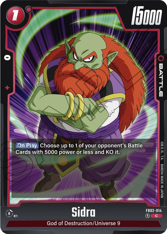 Image for Sidra - Dragon Ball Super: Fusion World