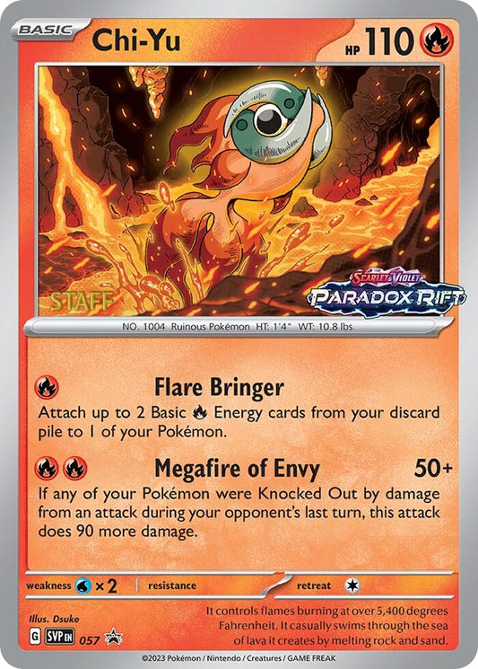 Image for Chi-Yu - 057 (Prerelease) [Staff] - Pokemon