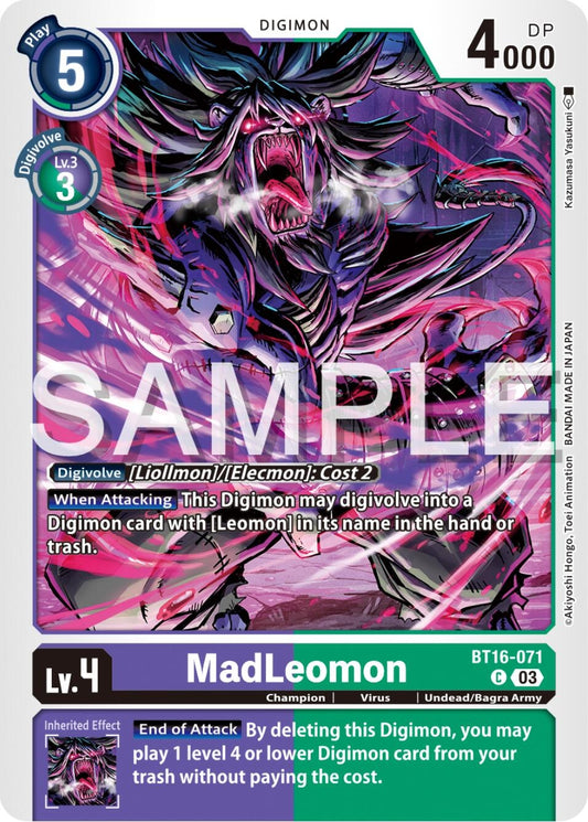 Image for MadLeomon - Digimon Card Game